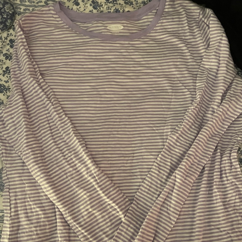 purple stripes long sleeve
